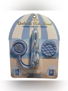 XO Poppy Blue Umbrella Tech Mount - NWT **